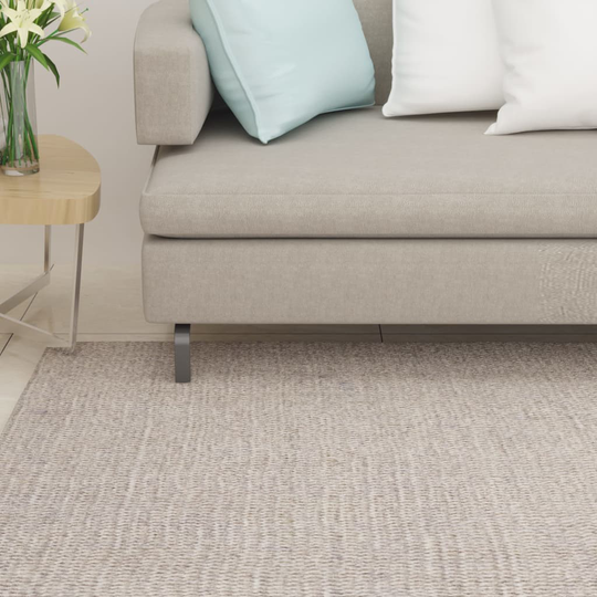 vidaXL gulvtæppe 100x100 cm naturlig sisal sandfarvet