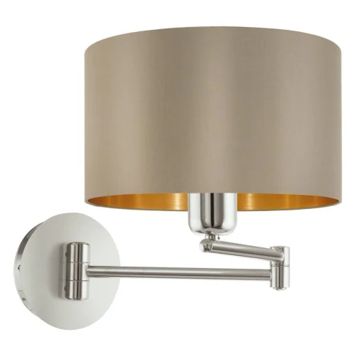 Maserlo Vegg Ø230 taupe/gull, E27, 60W