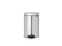 Brabantia 112041, 12 L, Rund, Rustfrit stål, Plast, Pedal, 24 cm