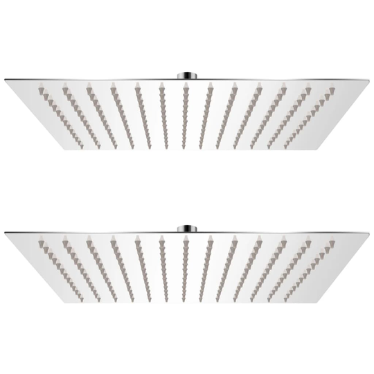 vidaXL brusehoved rainshower-funktion 2 stk. rustfrit stål 25 x 25 cm