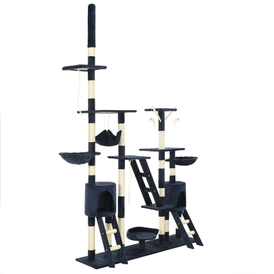 vidaXL kradsetræ til katte med sisal-kradsestolper 230-250 cm blå