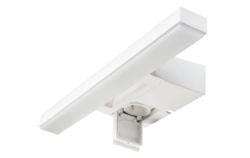Veggarmatur View 460 LED 16W 3000K 970 lumen, med uttak, matt hvit