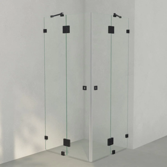 INR Iconic Nordic Rooms Dusjhjørne ARC 16 Måltilpasset Svart Matt / Klart Glass