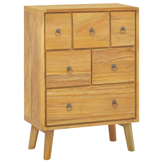 vidaXL kommode 56x30x80 cm massivt teaktræ