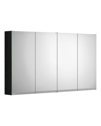 Gustavsberg Artic speilskap, LED, 118,8x66,2 cm, sort ask