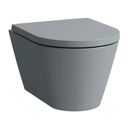 Kartell Laufen vegghengt toalett, kompakt, rimless, matt grafitt