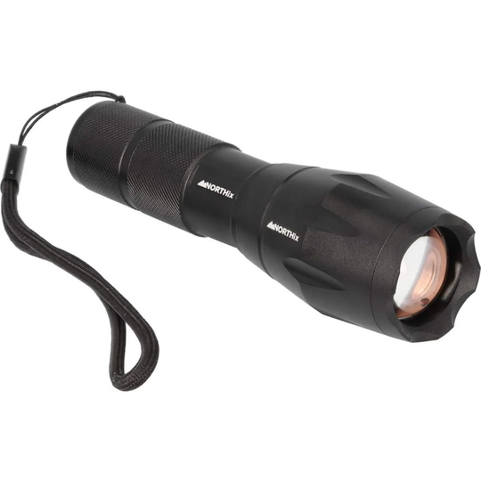 Northix, LED Lommelygte Sort - 800 Lumen