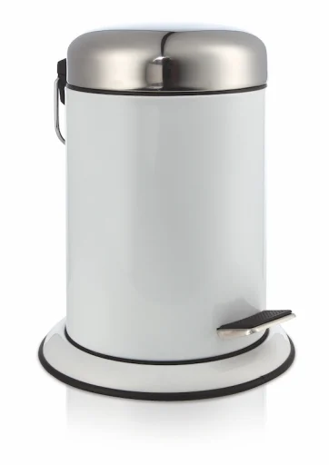 Möve søppelbøtte med pedal, 3 liter, hvit