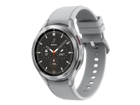 Samsung Galaxy Watch4 Classic - 46 mm - sølv - smart ur med rillesportsbånd - fluoroelastomer - sølv - display 1.4 - 16 GB - NFC, Wi-Fi, Bluetooth - 52 g