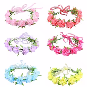 1 stk barn småbarn jenter aktiv søt fest bursdag daglig blå rød blomstret blomstret stil polyester hårtilbehør rød en-størrelse passform i havfrue badetøy