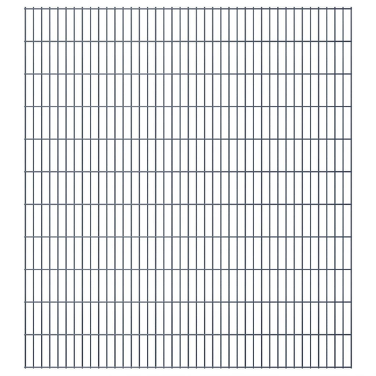 vidaXL havehegnspaneler 2D 2,008x2,23 m 32 m (total længde) grå