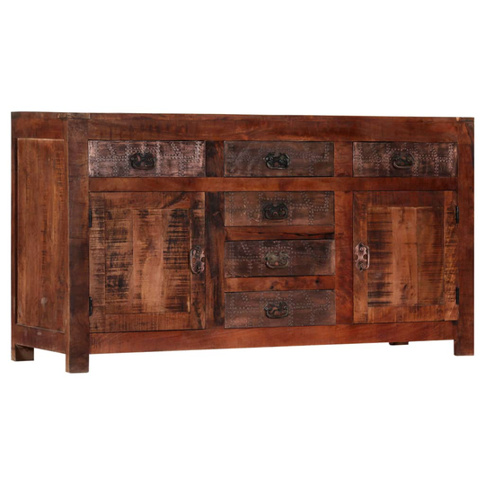 vidaXL skænk massivt mangotræ 140 x 40 x 76 cm