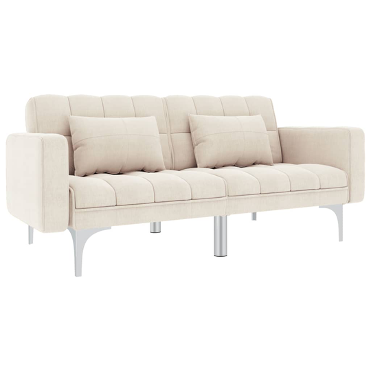vidaXL sovesofa stof cremefarvet