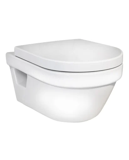 Gustavsberg 5G84 vegghengt toalett m/toalettsete & hygienic flush, hvit