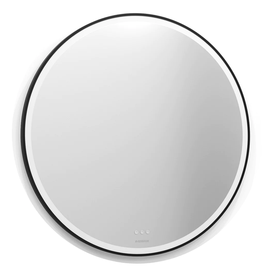 Svedbergs Ista Speil Svart Ramme Rund - LED Belysning 100cm