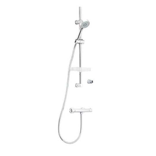 Vikingbad Frida Dusjsett Justerbart Toppfeste (max 88cm c/c) Krom