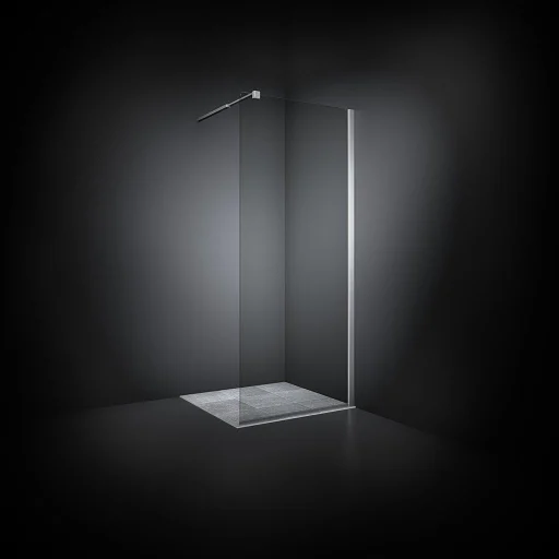 Dansani Match Dusjvegg 117-119 cm, Klart glass/Satin profil - Model 17