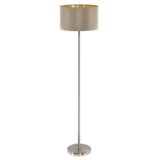 Maserlo Gulvlampe Ø380 taupe/gull, E27, 60W