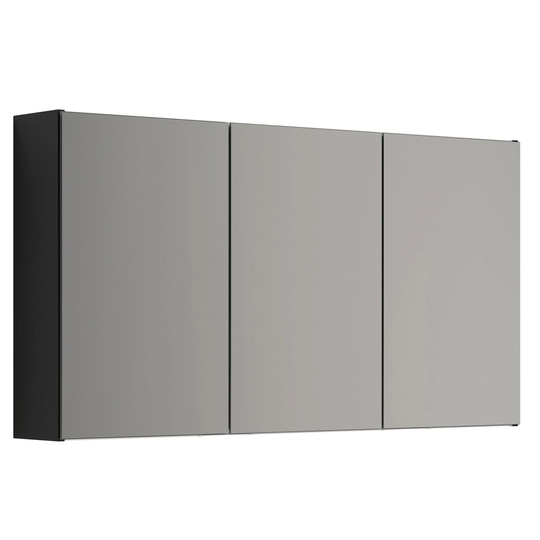 Dansani Mido+ Select Speilskap 3 Dører Uten Lamper B120xh64cm Svart Struktur / 120cm