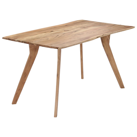 vidaXL spisebord 140 x 80 x 76 cm massivt akacietræ