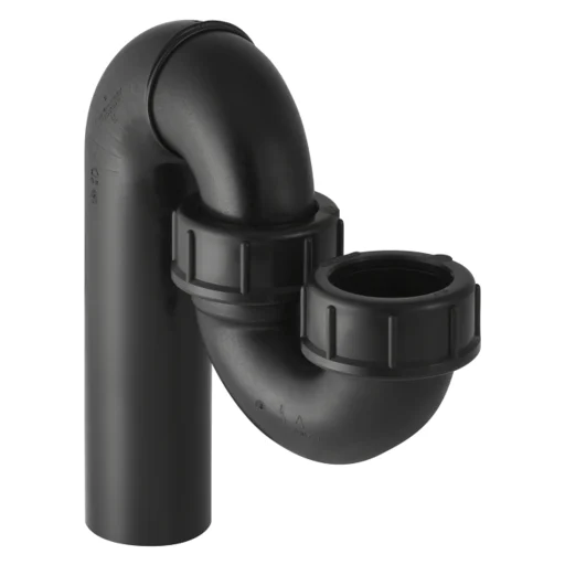 50 x 50 mm S-vannlås sort PEH Geberit