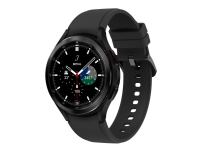 Samsung Galaxy Watch4 Classic - 46 mm - sort - smart ur med rillesportsbånd - fluoroelastomer - sort - display 1.4 - 16 GB - NFC, Wi-Fi, Bluetooth - 4G - 52 g