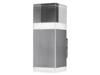 LEDVANCE ENDURA STYLE CRYSTAL, Udendørs vægbelysning, Stål, Polymethylmethacrylat (PMMA), Stål, IP44, I, Vægmontering