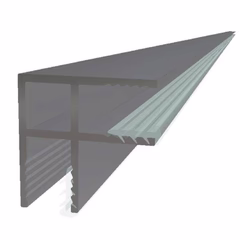 Vikingbad Hjørneprofil 90° for 6mm Glass Sølv H193cm