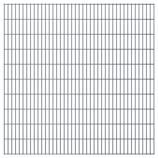 vidaXL havehegnspaneler 2D 2,008x2,03 m 24 m (total længde) grå