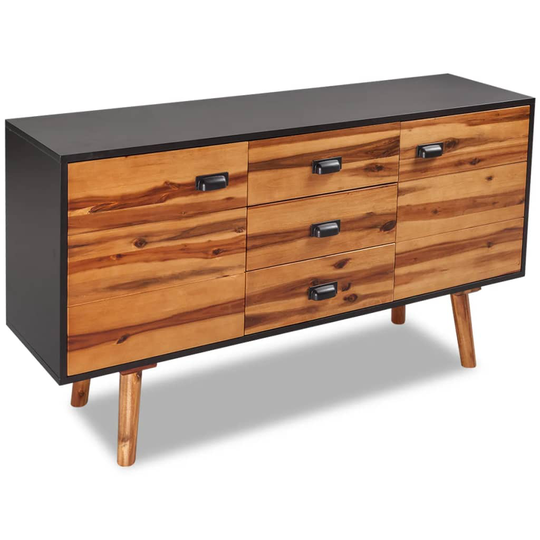 vidaXL skænk massivt akacietræ 115 x 35 x 70 cm