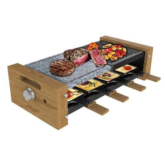 Raclette grill, 8 pander - 1200W