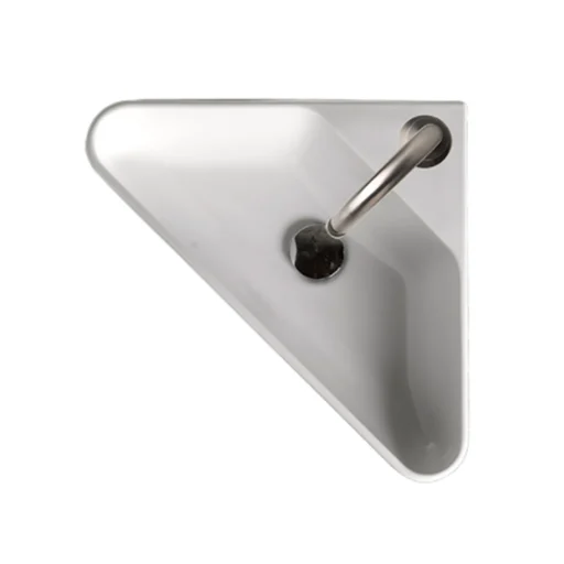 Lavabo Axa Corner Hjørneservant 42.5x42.5 cm m/Armaturhull m/Overløp
