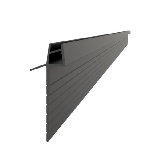 Vikingbad Subbelist Liam PVC H51mm Rivbar - B100cm Svart Matt