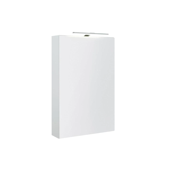 Korsbakken Garda Speilskap med Lampe og Underbelysning - Hvit Høyglans / 46cm
