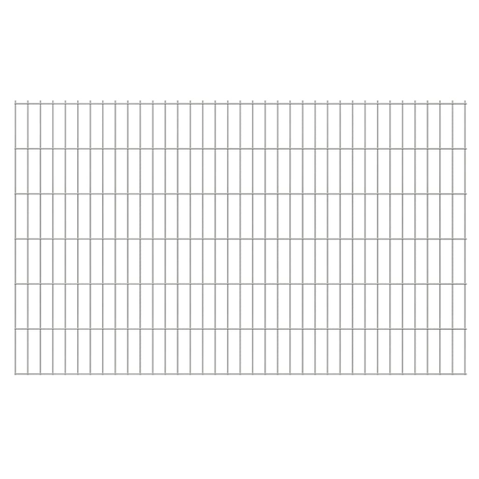 vidaXL havehegnspaneler 2D 2,008x1,23 m 28 m (total længde) sølvfarvet