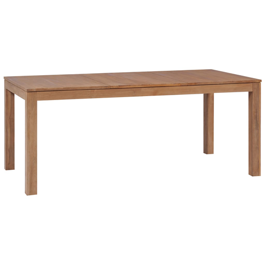 vidaXL spisebord 180x90x76 cm massivt teaktræ naturlig finish