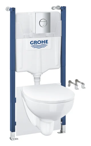 Grohe Solido Bau Sail toalettpakke, hvit/krom