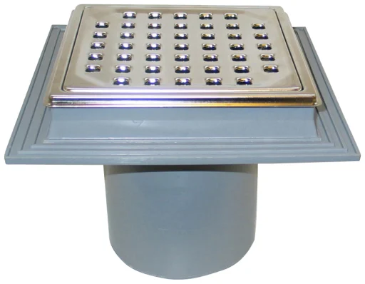 Purus komplett sluk t/betong og flis 110 mm.