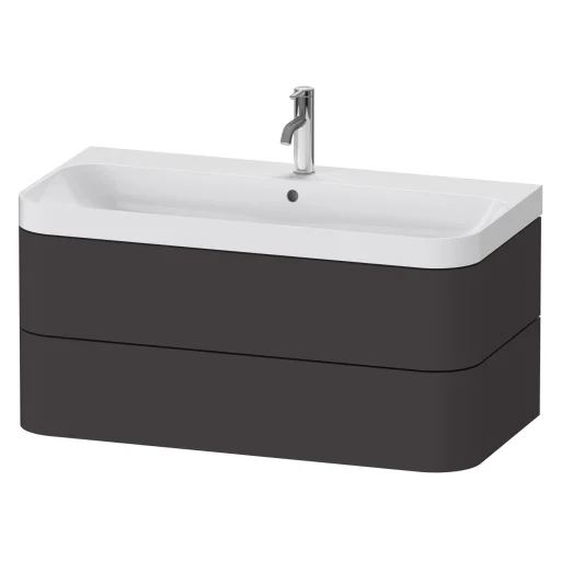 Duravit Happy D.2 Plus C-bonded møbelpakke, 77,5 cm, grafitt super matt