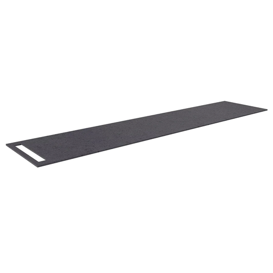 Korsbakken Benkeplate HPL med Håndkleholder Antrasitt / 1 Side 210cm