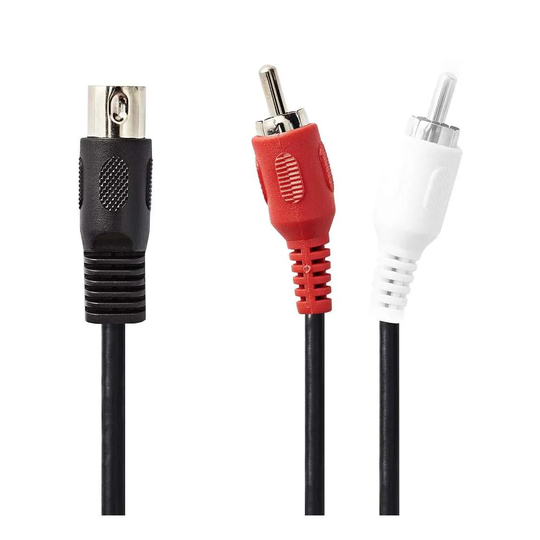 Lydkabel, DIN til 2x RCA - 1 m