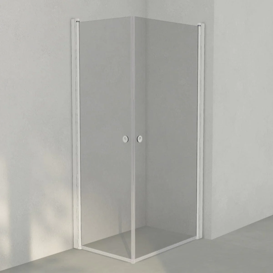 INR Iconic Nordic Rooms Dusjhjørne Linc Angel Original, Grått Glass Hvit Matt / 70x100cm
