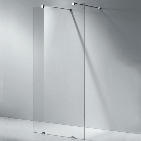 Sanipro ART Dusjvegg Krom / 120cm Klart Glass