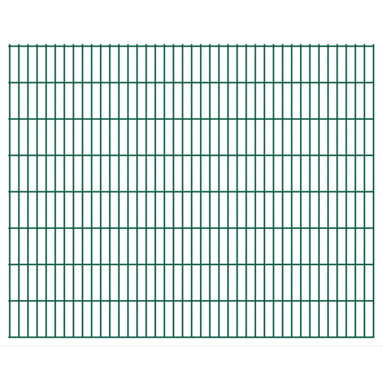 vidaXL havehegnspaneler 2D 2,008x1,63 m 14 m (total længde) grøn