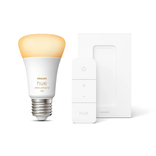 Philips Hue White ambiance 8W E27 Lysdempersett - Bluetooth