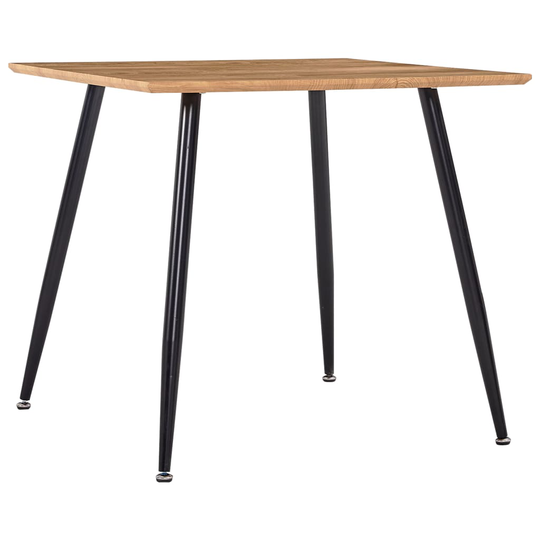 vidaXL spisebord 80,5 x 80,5 x 73 cm MDF egetræsfarve og sort