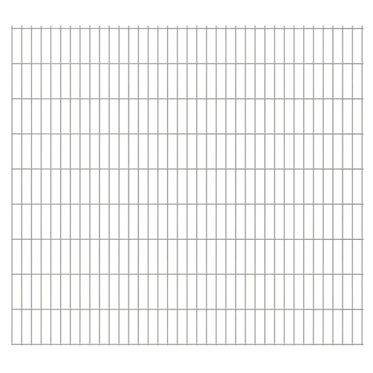 vidaXL havehegnspaneler 2D 2,008x1,83 m 28 m (total længde) sølvfarvet
