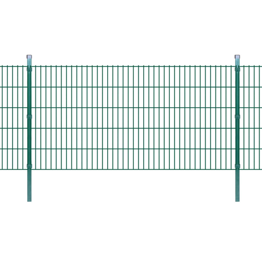 vidaXL 2D paneler og pæle til havehegn, 2.008x1.030 mm, 40 m, grønne
