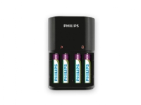 Philips MultiLife Batterioplader SCB1450NB/12, Nikkel-Metalhydrid (NiMH), AA, AAA, Batterier inkluderet