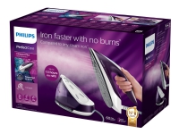 Philips PerfectCare Compact Plus GC7933 - Dampstrygejern med automatisk afbrydelse - såleplade: SteamGlide Plus - 2400 W - magisk lilla
